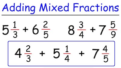 adding mixed fractions